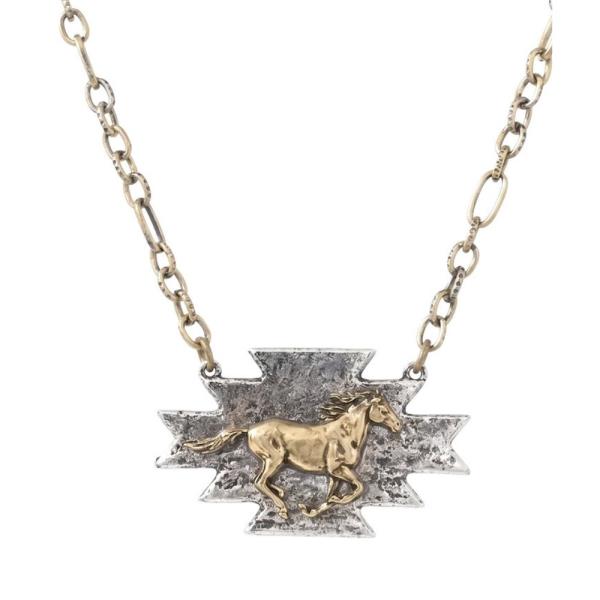 Western Horse Pendant Necklace