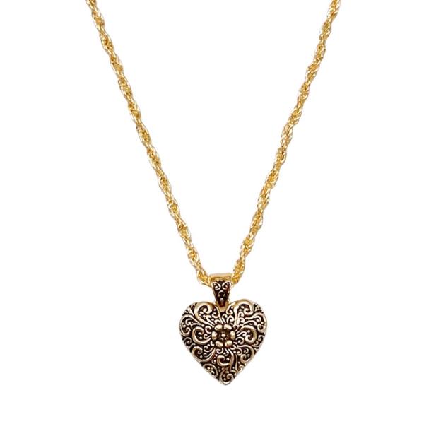 Western Heart Pendant Necklace