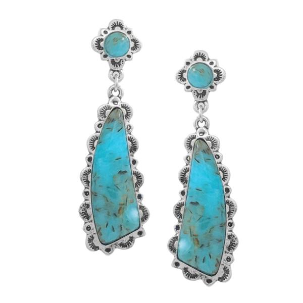 Western Hand Stone Dangle Earring
