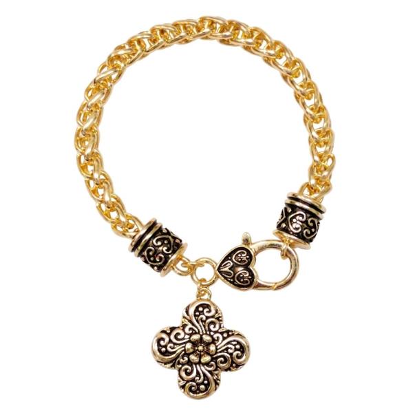 Floral Pendant Bracelet