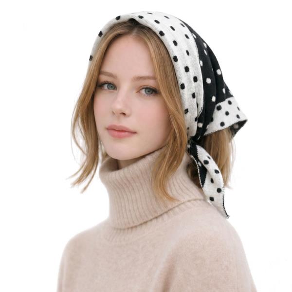 Polka Dot Triangle Scarf