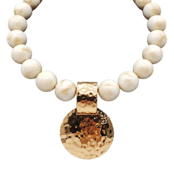 22MM ROUND BEAD NECKLACE