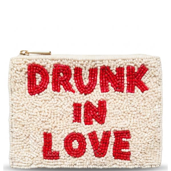 SEED BEAD DRUNK IN LOVE COIN PURSE BAG