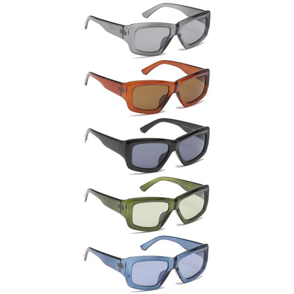 THICK RECTANGLE COLOR SUNGLASSES 1DZ