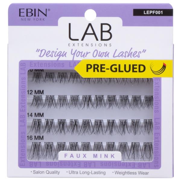 EBIN DESIGN YOUR OWN LASHES PRE GLUED FAUX MINK LAB EXTENSIONS