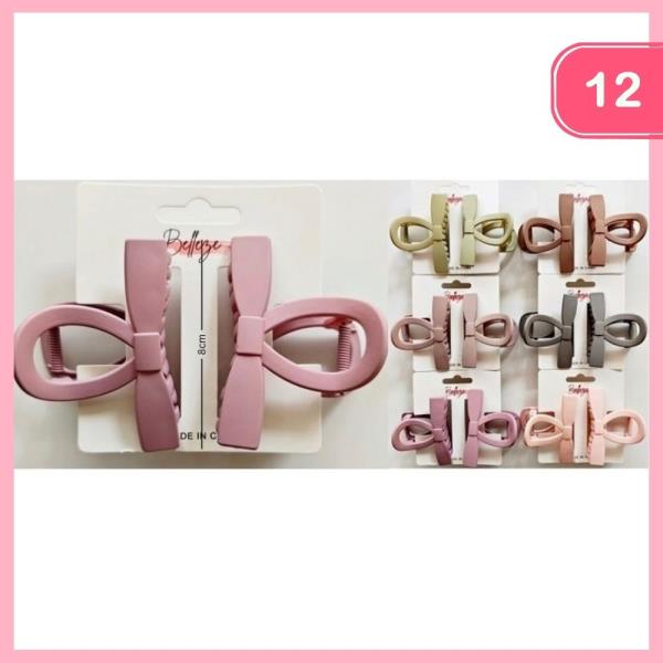 Bow Hair Claw Clip (12 Units)