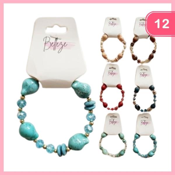 Boho Style Beaded Stretch Bracelet