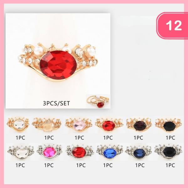 Rhinestone Ring (12 Units)