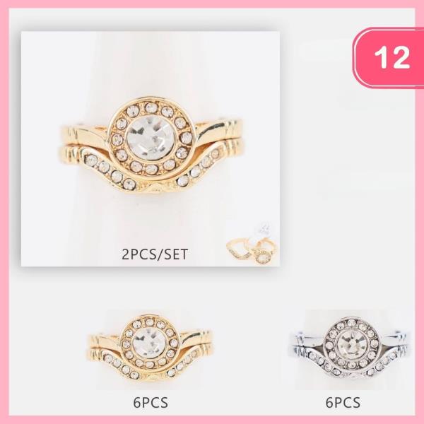 Rhinestone Ring (12 Units)