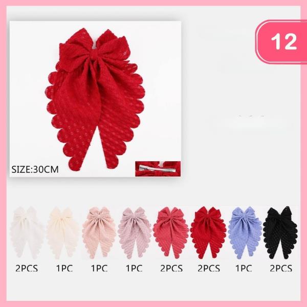 Long Tail Hair Bow (12 Units)