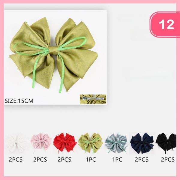 Satin Hair Bow (12 Units)