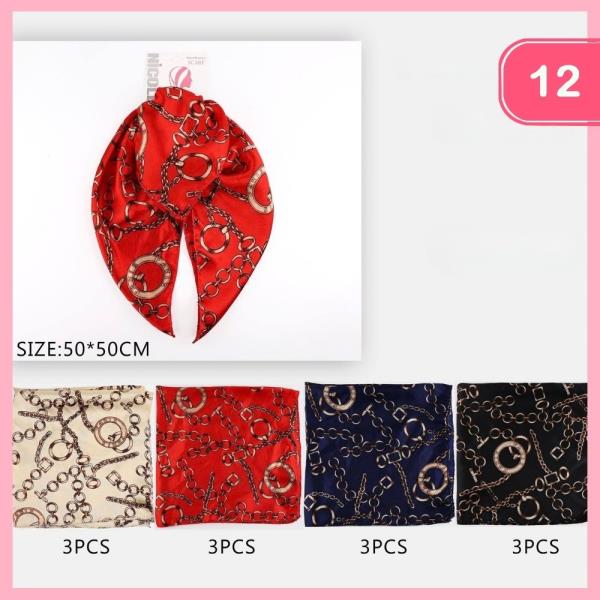 Chain Pattern Square Scarf (12 Units)