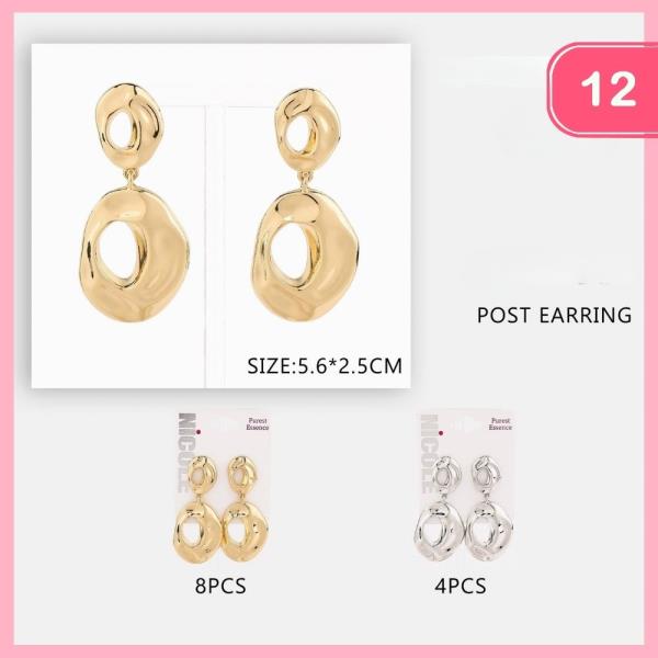 Textured Dangle Earrings (12 Units)