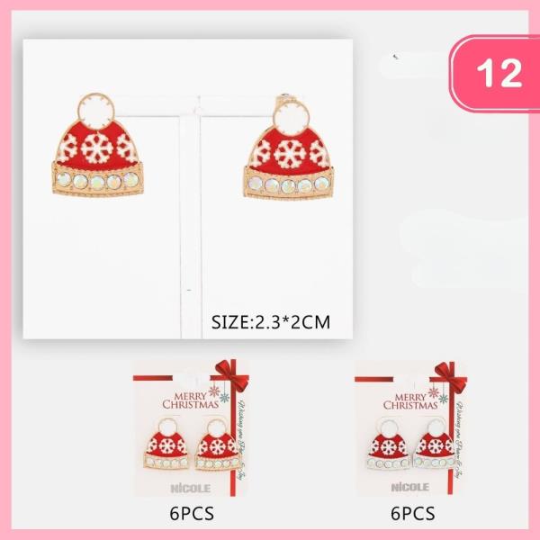 CHRISTMAS POST EARRING (12 UNITS)