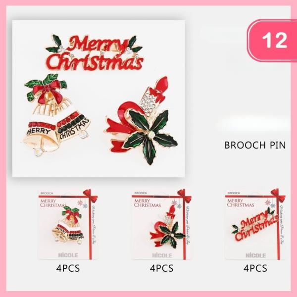 CHRISTMAS BROOCH (12 UNITS)