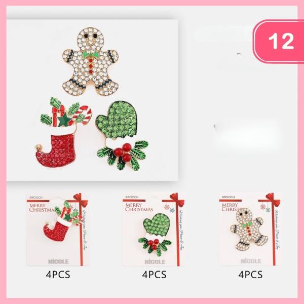 CHRISTMAS BROOCH (12 UNITS)