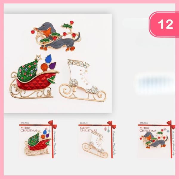 CHRISTMAS BROOCH (12 UNITS)