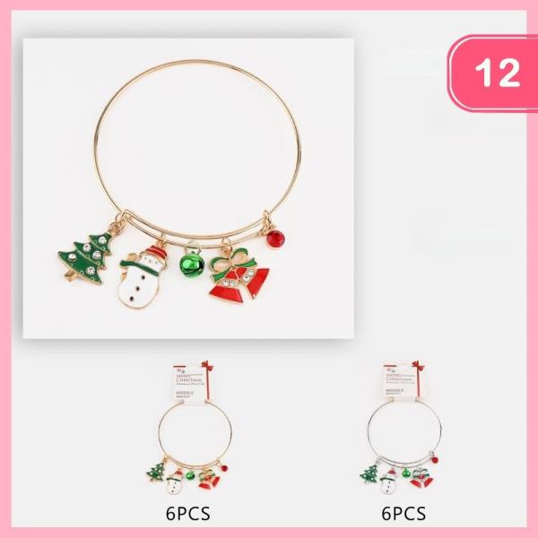CHRISTMAS CHARM BRACELET (12 UNITS)