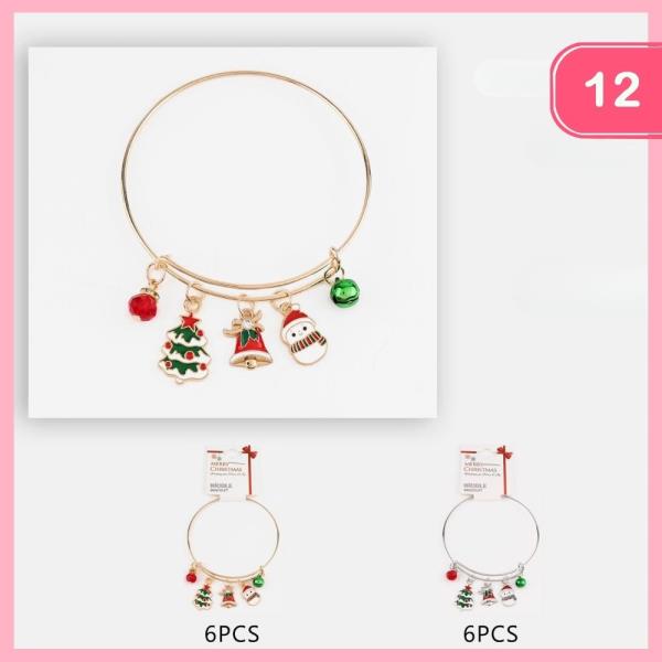 CHRISTMAS CHARM BRACELET (12 UNITS)