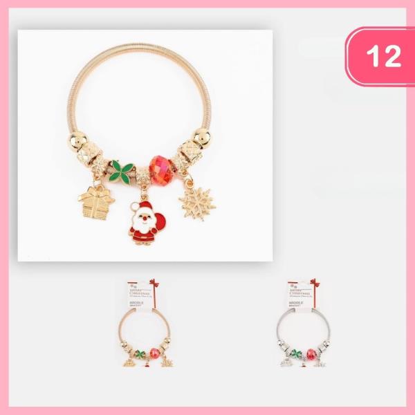 CHRISTMAS CHARM BRACELET (12 UNITS)