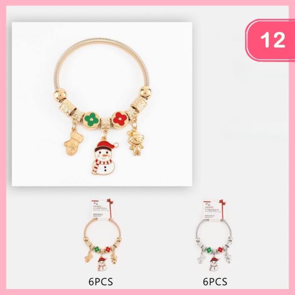 CHRISTMAS CHARM BRACELET (12 UNITS)