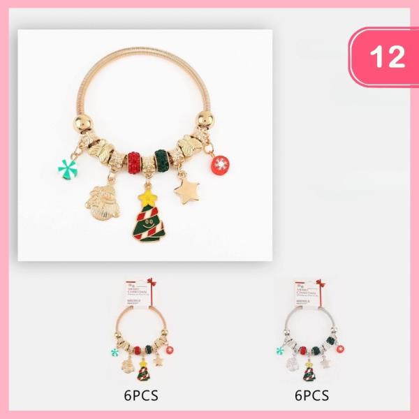 CHRISTMAS CHARM BRACELET (12 UNITS)