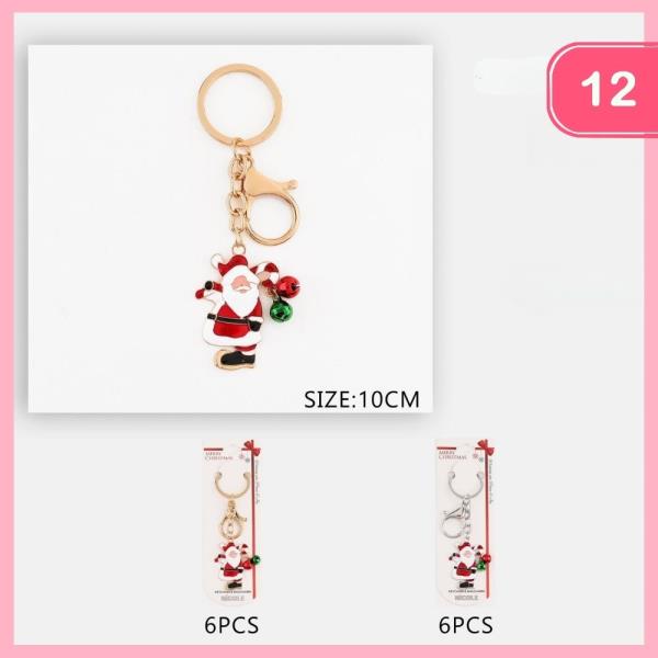 CHRISTMAS SANTA KEYCHAIN (12 UNITS)