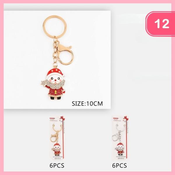 CHRISTMAS SANTA KEYCHAIN (12 UNITS)