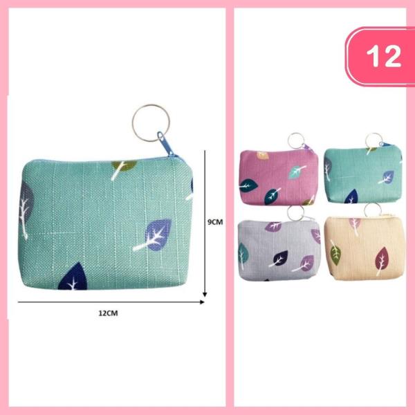 Leaf Pattern Coin Purse (12 Units)