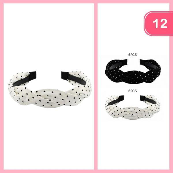 Polka Dot Headband (12 Units)