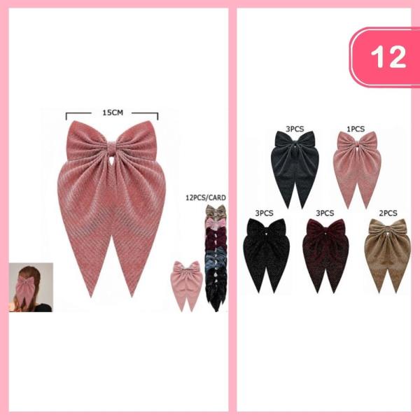 Long Tail Hair Bow (12 Units)