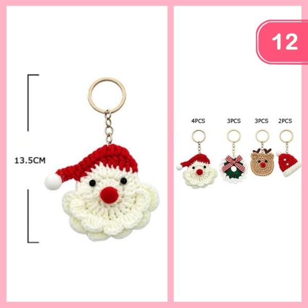 CROCHET CHRISTMAS KEYCHAIN (12 UNITS)