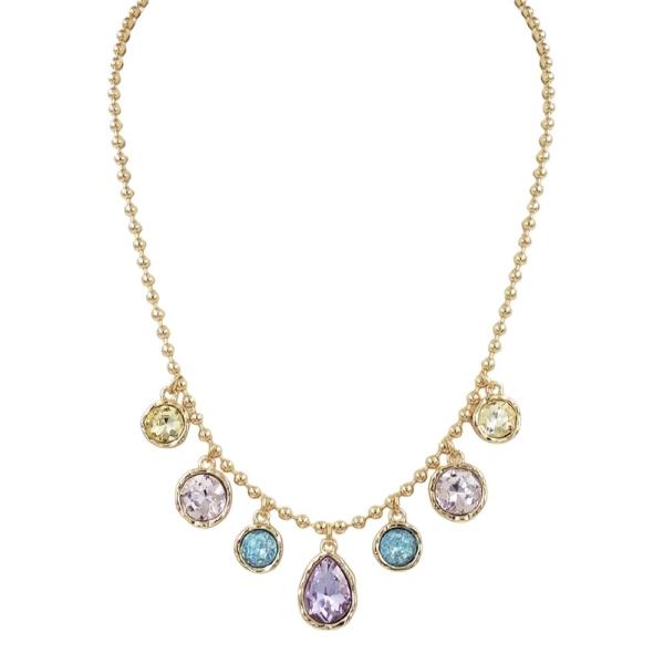 MULTI GLASS STONE CHARM BALL CHAIN