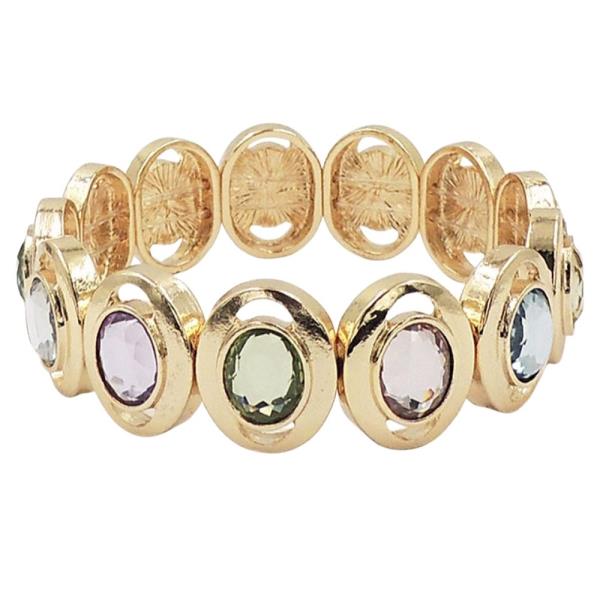 Oval Stone Stretch Bracelet