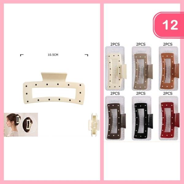 POLKA DOT HAIR CLAW CLIP (12 UNITS)