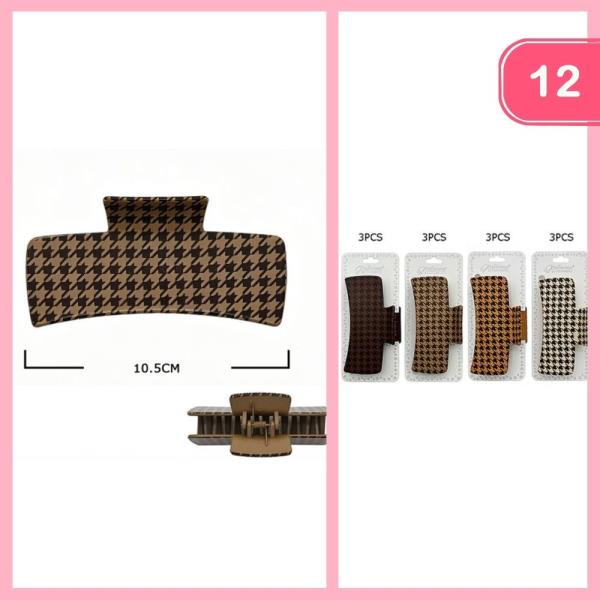 PLAID PATTERN HEADBAND (12 UNITS)