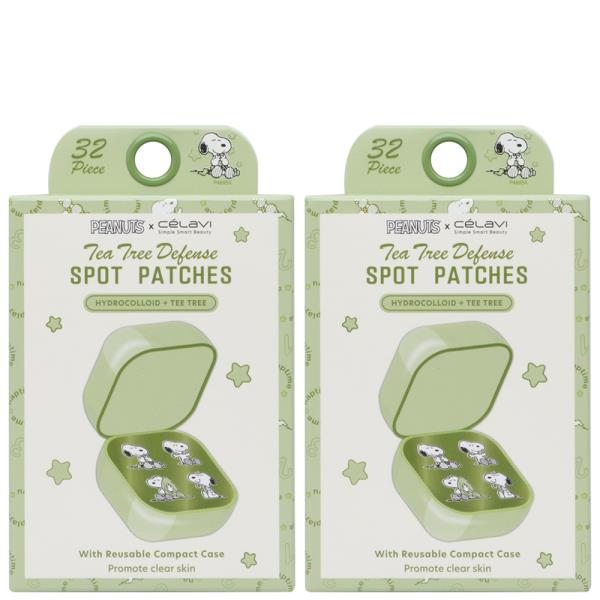 CELAVI X PEANUTS TEA TREE DEFENSE 32PC SPOT PATCHES (2 UNITS)