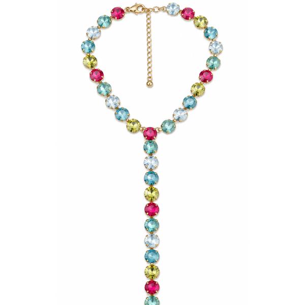 4MM Crystal Lariat Drop Y Necklace