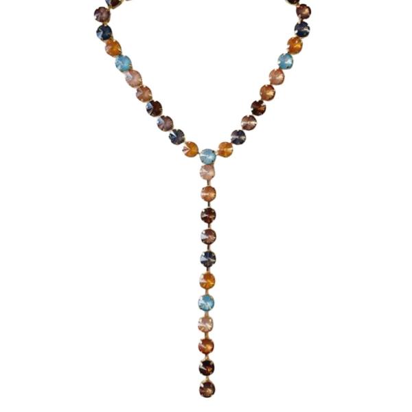 Rhinestone Y Drop Necklace