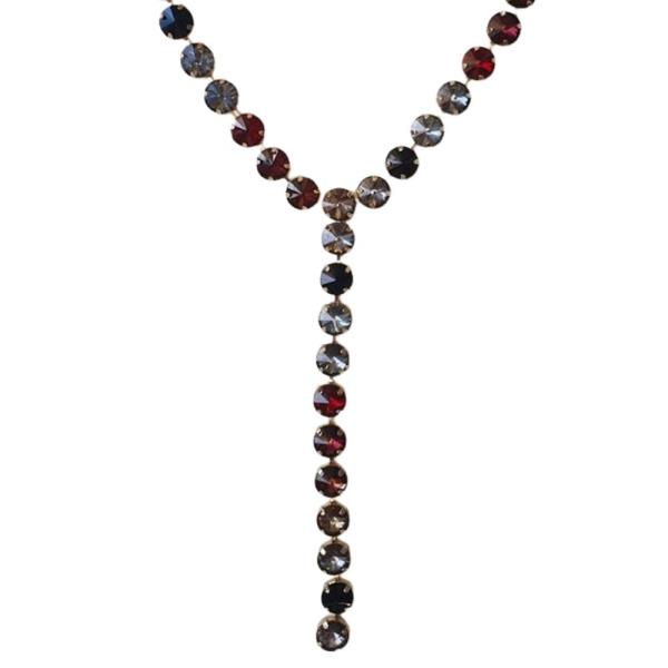 14MM Rhinestone Y Drop Necklace
