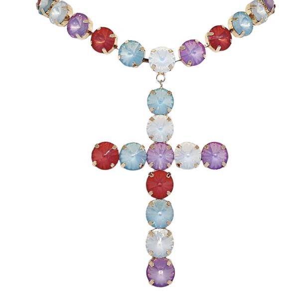 Rhinestone Cross Pendant Necklace
