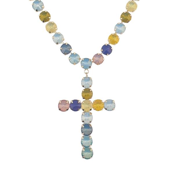 Rhinestone Cross Pendant Necklace