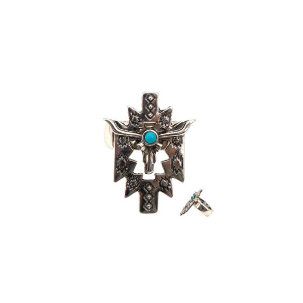 Western Aztec Bull Skull Ring