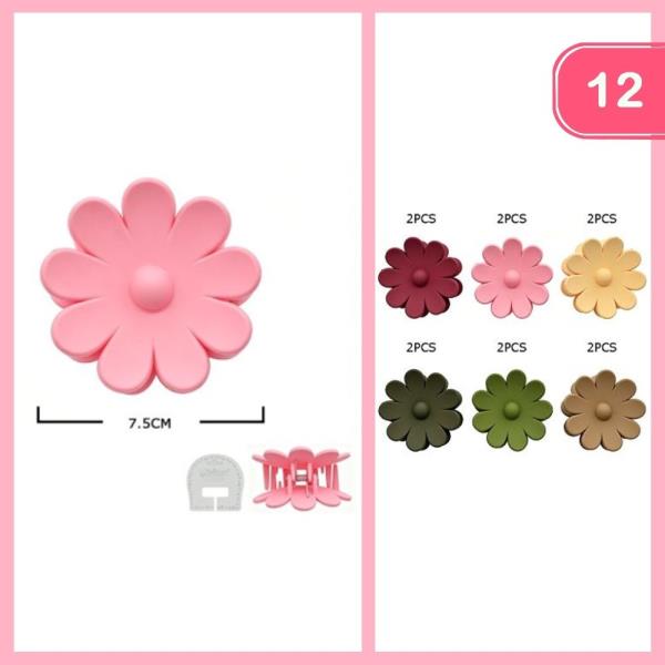Flower Hair Claw Clip (12 Units)