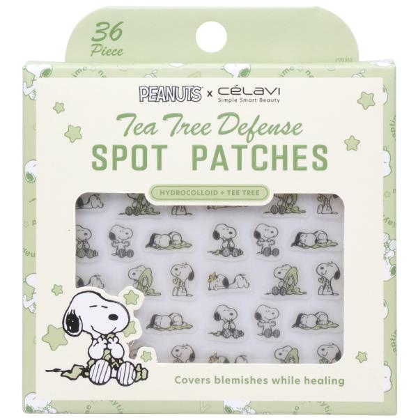 CELAVI X PEANUTS TEA TREE DEFENSE 36PC SPOT PATCHES