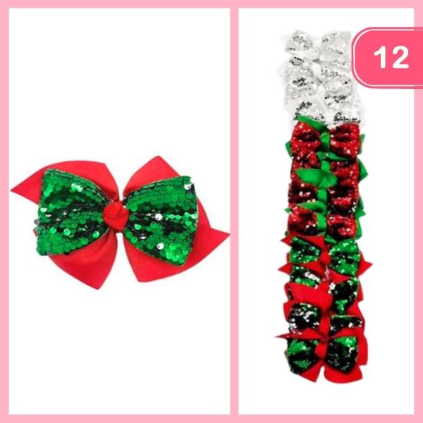 Sequins Hair Bow (12 Units)