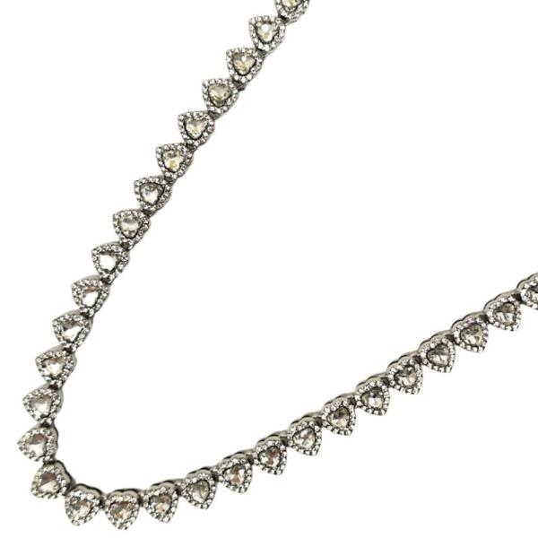 Heart Shaped Rhinestone Halo Stone Necklace
