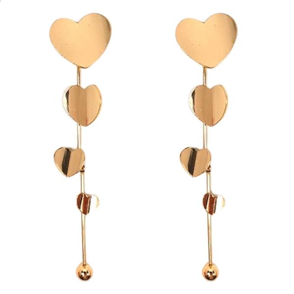 Cascading Heart Drop Earrings