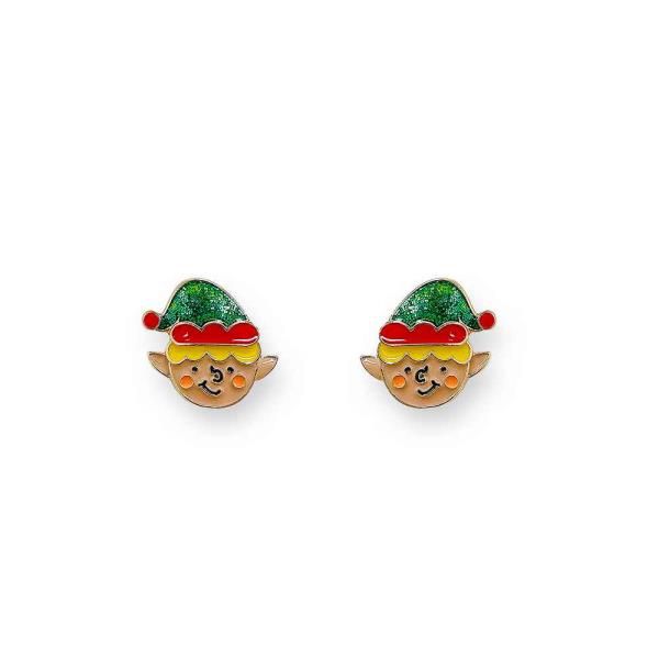 Christmas Elf Face Stud Earring