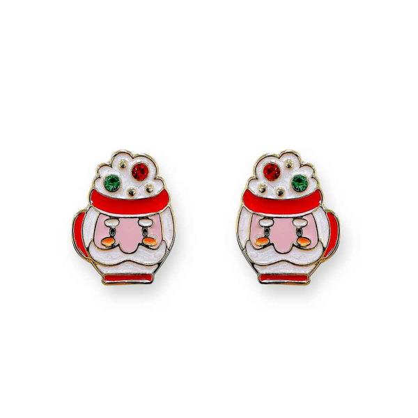 Christmas Cup Rhinestone Earrings